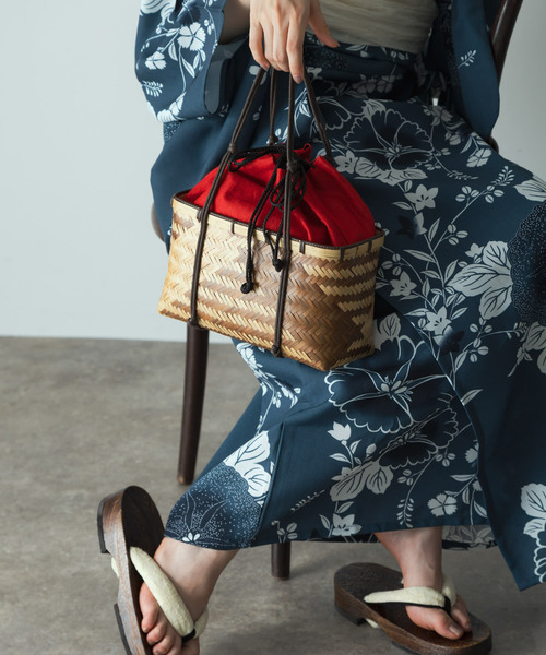 SENSE OF PLACE by URBAN RESEARCH（センスオブプレイスバイアーバンリサーチ）の「カゴキンチャクバッグB（かごバッグ・レディース・レッド/ラベンダー・ONE）」の21枚目の写真