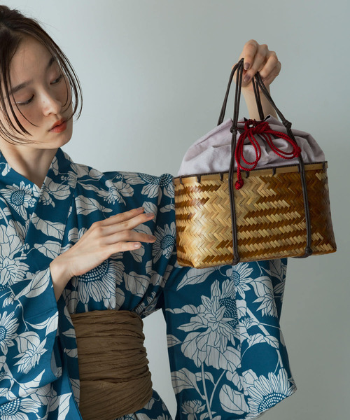 SENSE OF PLACE by URBAN RESEARCH（センスオブプレイスバイアーバンリサーチ）の「カゴキンチャクバッグB（かごバッグ・レディース・レッド/ラベンダー・ONE）」の16枚目の写真