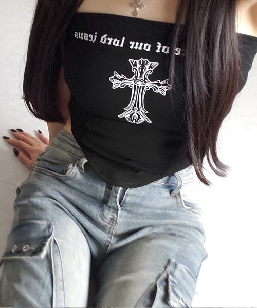 me+em select(ミームセレクト)の「【 2color / 4size 】カーゴデザインヴィンテージライクダメージストレッチフレアデニム / cargo design vintage-like damage stretch flare denim(デニムパンツ・レディース・ブラック/ブルー・SMALL/MEDIUM/LARGE/X-LARGE)」の16枚目の写真