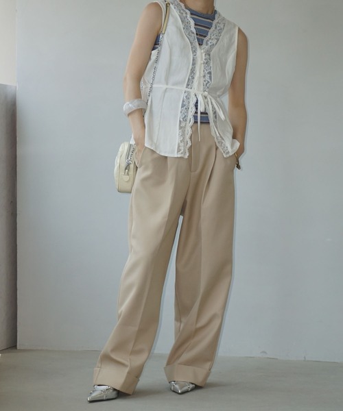 chuclla（チュクラ）の「2way レーストリム ジレトップス chw25s063（その他トップス・レディース・ホワイト・M）」の7枚目の写真