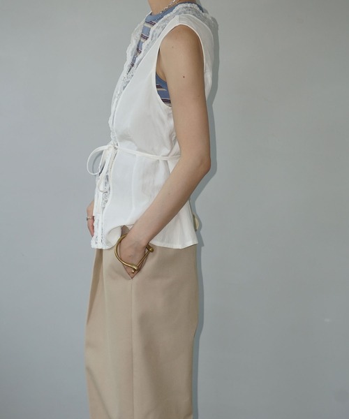 chuclla（チュクラ）の「2way レーストリム ジレトップス chw25s063（その他トップス・レディース・ホワイト・M）」の8枚目の写真