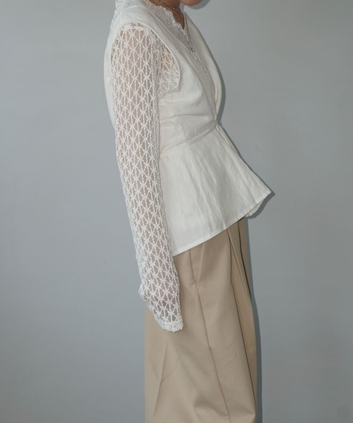 chuclla（チュクラ）の「2way レーストリム ジレトップス chw25s063（その他トップス・レディース・ホワイト・M）」の16枚目の写真