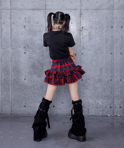 Amilige(アミリージュ)の「DARK ANGEL BEARラインストーンチビTシャツ(Tシャツ/カットソー・レディース・ホワイト/ブラック・FREE)」の12枚目の写真