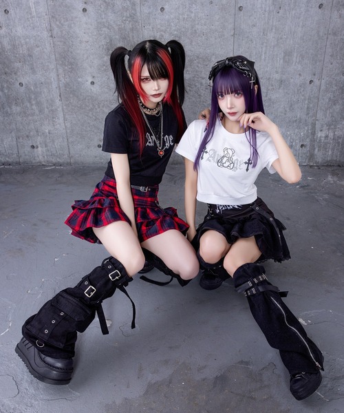 DARK ANGEL BEARラインストーンチビTシャツ（Tシャツ/カットソー