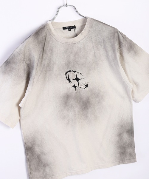 WESTSEA（ウエストシー）の「グランジ加工 × 刺繍 ヴィンテージライク 半袖Ｔシャツ（Tシャツ/カットソー・メンズ・アイボリー系1/スミクロ/ブラック系その他/アイボリー・M/L）」の4枚目の写真