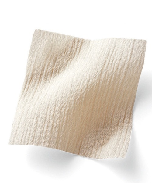 IEDIT（イディット）の「ＩＥＤＩＴ　接触冷感素材で快適　ギャザーハーフスリーブシャツ（シャツ/ブラウス・レディース・アイボリー/ブラック・3L/L/M/LL/S/4L）」の12枚目の写真