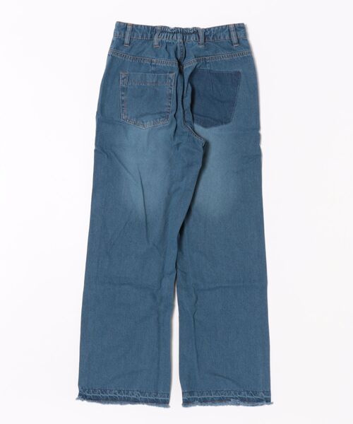 RCD(アールシーディー)の「ヴィンテージ風ポケット加工セミワイドパンツ(デニムパンツ・レディース・ライトブルー/ブルー/グレー系その他6・3L/LL/M/L/4L)」の4枚目の写真
