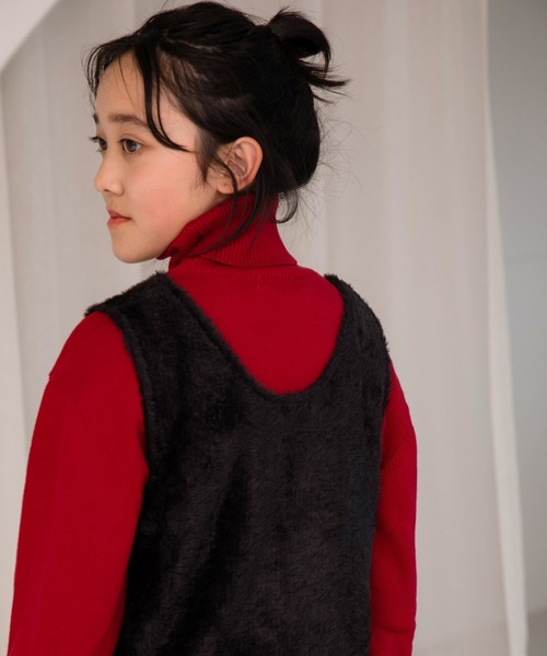 MAKE YOUR DAY(メイクユアデイ)の「コットン100%タートルネックセーター■150.160cm(ニット/セーター・キッズ・アイボリー/ブルー/レッド/ブラック・150/160)」の10枚目の写真