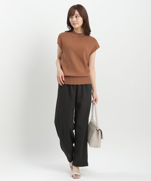 Andemiu（アンデミュウ）の「【WEB限定/美シルエット】リネンライクイージーパンツ573034（その他パンツ・レディース・チャコールグレー/ブラック/ブラウン/ベージュ・FREE）」の20枚目の写真