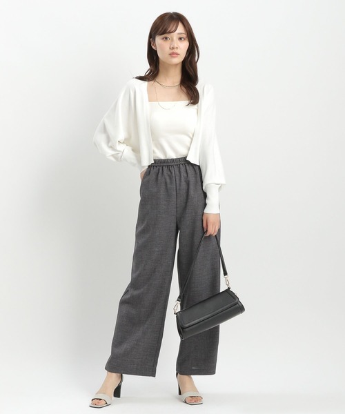 Andemiu（アンデミュウ）の「【WEB限定/美シルエット】リネンライクイージーパンツ573034（その他パンツ・レディース・チャコールグレー/ブラック/ブラウン/ベージュ・FREE）」の21枚目の写真