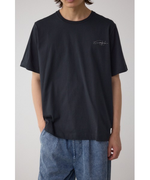 AZUL by moussy(アズールバイマウジー)の「AZコットンロゴTシャツ(Tシャツ/カットソー・メンズ・ブラック/グレー/ネイビー/ホワイト・SMALL/MEDIUM/LARGE)」の2枚目の写真