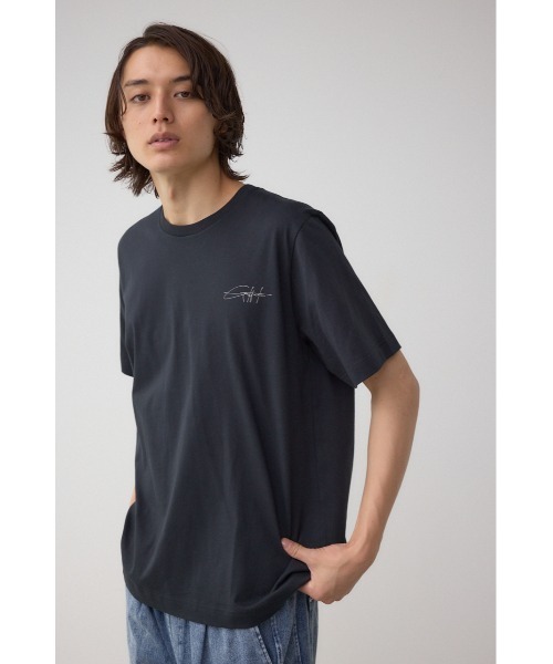 AZUL by moussy(アズールバイマウジー)の「AZコットンロゴTシャツ(Tシャツ/カットソー・メンズ・ブラック/グレー/ネイビー/ホワイト・SMALL/MEDIUM/LARGE)」の16枚目の写真
