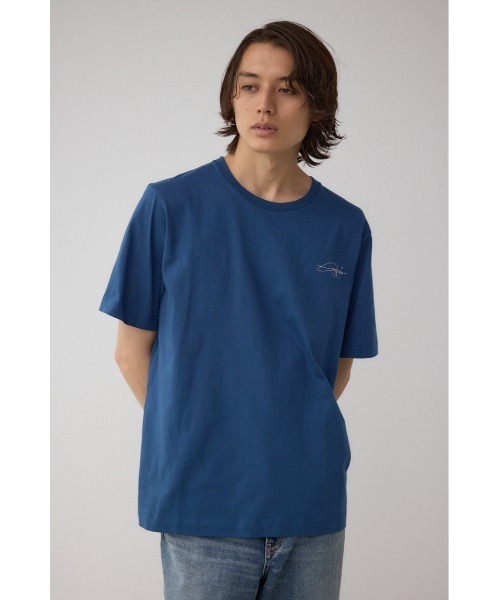 AZUL by moussy(アズールバイマウジー)の「AZコットンロゴTシャツ(Tシャツ/カットソー・メンズ・ブラック/グレー/ネイビー/ホワイト・SMALL/MEDIUM/LARGE)」の7枚目の写真