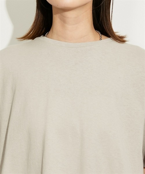 nissen（ニッセン）の「異素材切替フレアプルオーバー（Tシャツ/カットソー・レディース・ベージュ/ブラック/グレー/オフホワイト・M/L）」の20枚目の写真