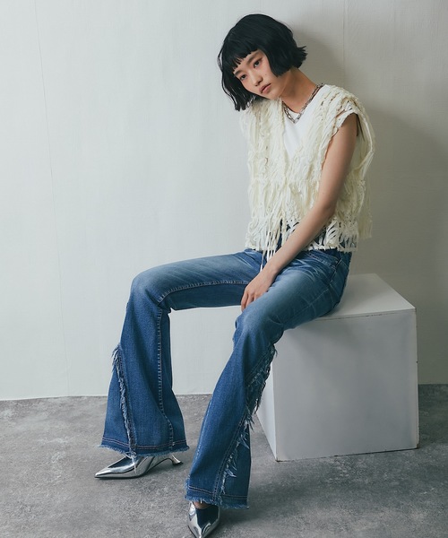 ANOTHER S（アナザーエス）の「刺繍レースシアーベスト（ベスト）」 - WEAR