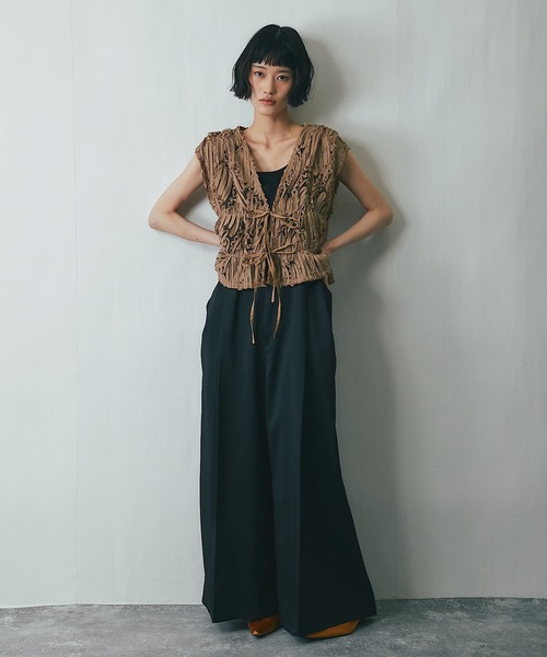 刺繍レースシアーベスト（ベスト）｜ANOTHER S（アナザーエス