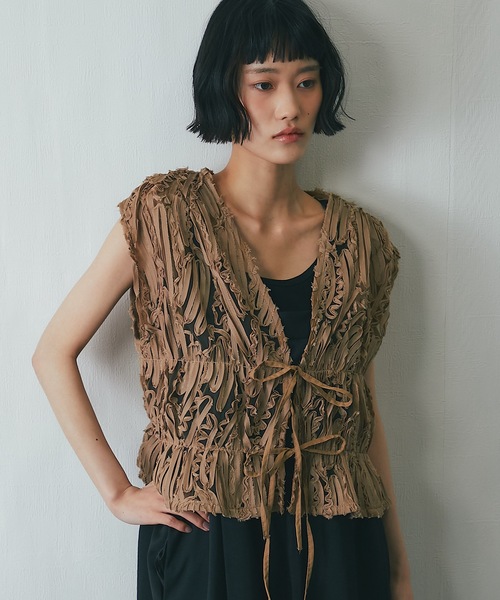 美品♡Diorウール刺繍ベスト 刺繍レースシアーベスト（ベスト）｜ANOTHER S（アナザーエス
