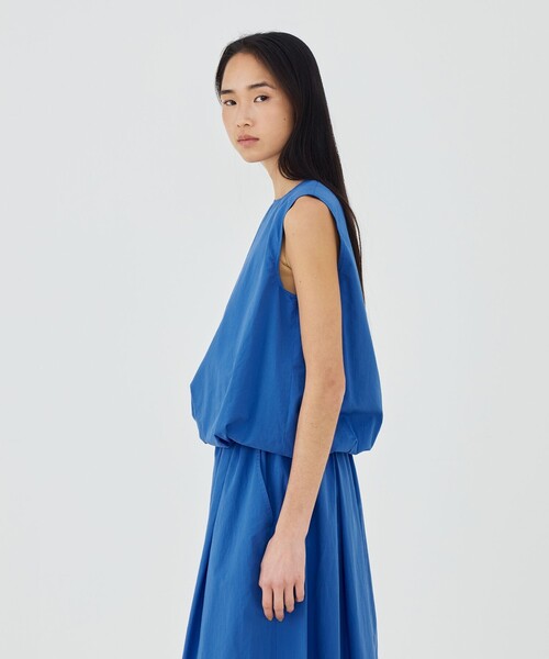 GALERIE VIE（ギャルリー ヴィー）の「コットンツイル バルーンノースリーブブラウス（シャツ/ブラウス・レディース・カーキ/ネイビー/ブルー・FREE）」の10枚目の写真