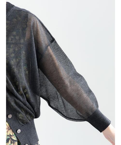 Te chichi（テチチ）の「Levita14G前後2WAYクルーカーディガン（カーディガン/ボレロ・レディース・ブラック/オフホワイト/グレー/ブラウン・F）」の17枚目の写真