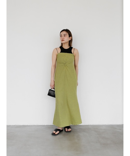 Katrin TOKYO(カトリーントーキョー)の「american sleeve combi onepiece(ワンピース・レディース・グリーン系その他/ブルー系その他/ピンク系その他・FREE/XS)」の8枚目の写真
