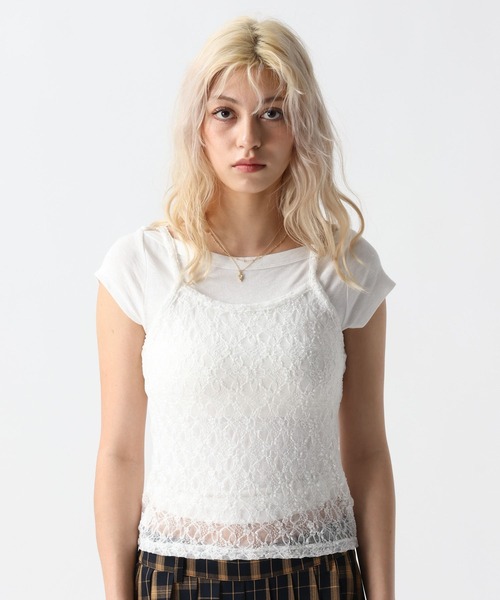 FOREVER 21（フォーエバー トゥエンティーワン）の「【2025SS】レースレイヤードキャミ（キャミソール・レディース・ブラック/ピンク/オフホワイト・FREE）」の20枚目の写真