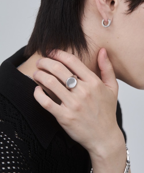 WYZ surgical stainless(ダブリューワイジィーサージカルステンレス)の「【 金属アレルギー対応 】印台リング サージカルステンレス(リング・メンズ・シルバー/ゴールド/ブラック・20号/18号/16号)」の15枚目の写真