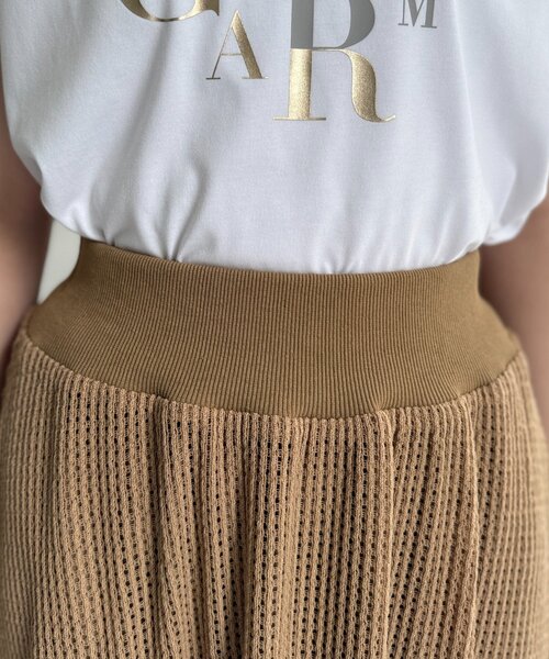 Chez toi（シェトワ）の「メッシュフレアスカート（スカート・レディース・ベージュ/ブラック・FREE）」の22枚目の写真