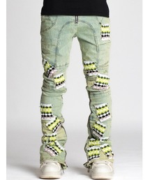 L.H.P(GGC`s[)GUAPI/OAs/Slime Green Knit Patches Denim(fjpc)