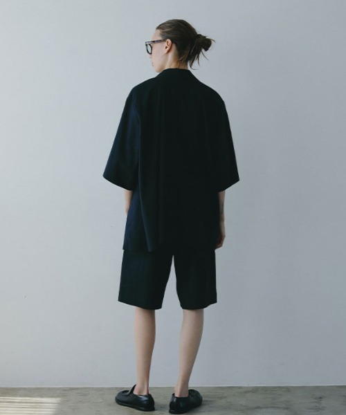 ETRE TOKYO（エトレトウキョウ）の「コットンリネンハーフスリーブジャケット（テーラードジャケット・レディース・ホワイト/ネイビー・M/S）」の5枚目の写真