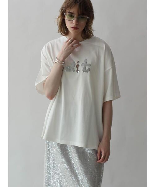 :ETHROF(イーサオブ)の「3D METAL LOGO T-SHIRT(Tシャツ/カットソー・レディース・ダークブルー/ブラック/オフホワイト・FREE)」の10枚目の写真