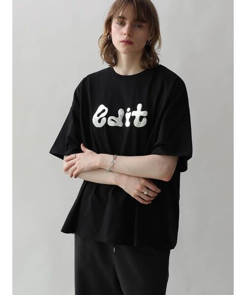 :ETHROF(イーサオブ)の「3D METAL LOGO T-SHIRT(Tシャツ/カットソー・レディース・ダークブルー/ブラック/オフホワイト・FREE)」の15枚目の写真