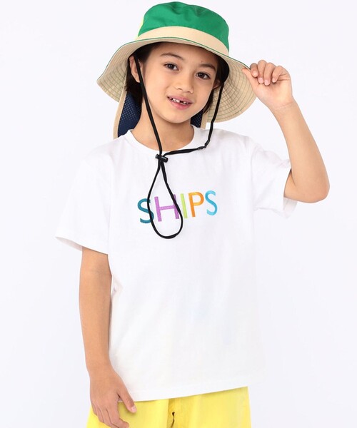 SHIPS（シップス）の「SHIPS KIDS:100～130cm / SHIPS ロゴ TEE（Tシャツ/カットソー・キッズ・ライトホワイト/ライトグレー/ライトブルー・100/110/120/130）」の2枚目の写真
