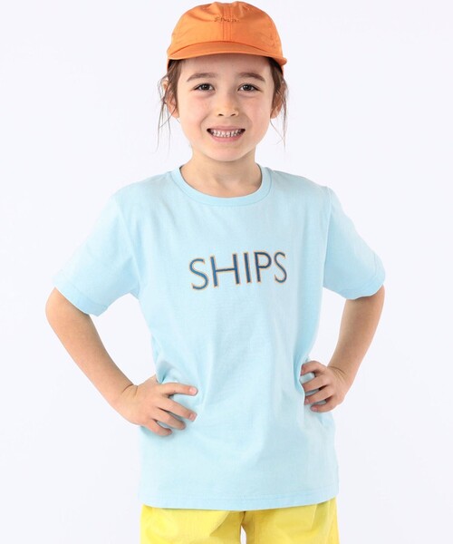 SHIPS（シップス）の「SHIPS KIDS:100～130cm / SHIPS ロゴ TEE（Tシャツ/カットソー・キッズ・ライトホワイト/ライトグレー/ライトブルー・100/110/120/130）」の3枚目の写真