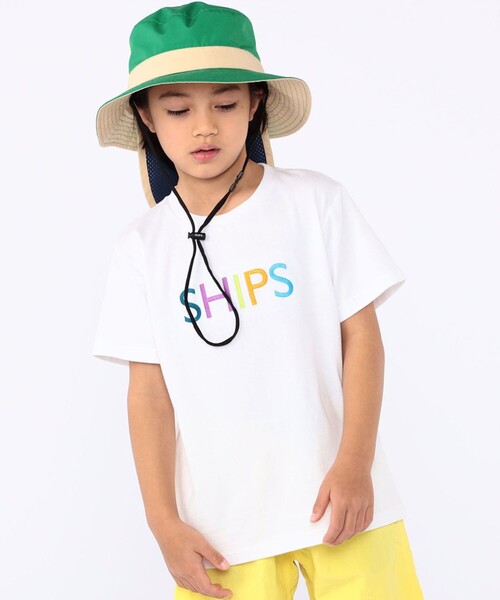 SHIPS（シップス）の「SHIPS KIDS:100～130cm / SHIPS ロゴ TEE（Tシャツ/カットソー・キッズ・ライトホワイト/ライトグレー/ライトブルー・100/110/120/130）」の7枚目の写真