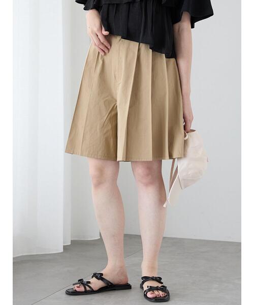 Te chichi TERRASSE（テチチテラス）の「チノキュロットプリーツショートパンツ（その他パンツ・レディース・ネイビー/ベージュ・F）」の5枚目の写真