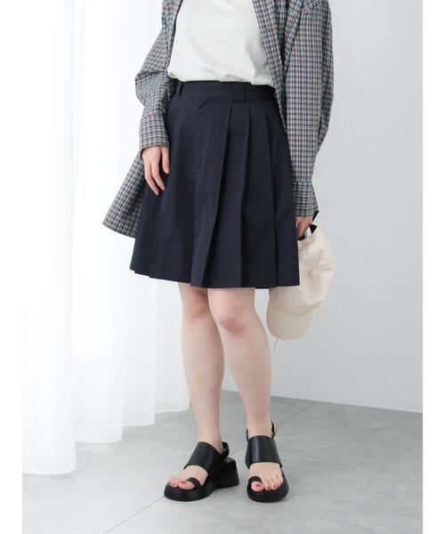 Te chichi TERRASSE（テチチテラス）の「チノキュロットプリーツショートパンツ（その他パンツ・レディース・ネイビー/ベージュ・F）」の9枚目の写真