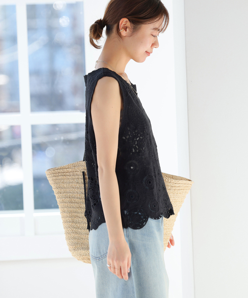 WEB限定再入荷！》総レースが大人可愛い。エンブロイダリー