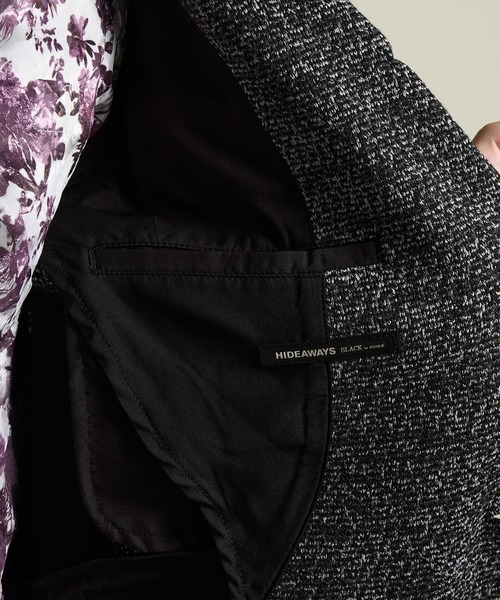 HIDEAWAYS NICOLE(ハイダウェイニコル)の「ラッセルジャカードボンディングジャケット(テーラードジャケット・メンズ・ブラック×ホワイト/ブラウン/ネイビー系/ブラック系その他・MEDIUM/LARGE/X-LARGE)」の16枚目の写真