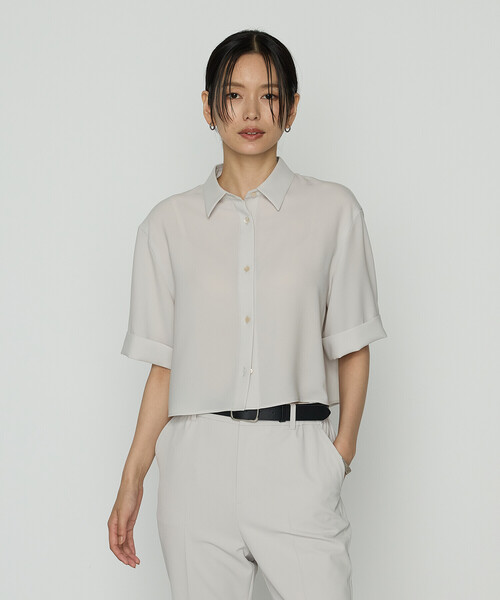 COMME CA（コムサ）の「サラトリツイル シャツ＋キャミソール（シャツ/ブラウス・レディース・グレー/グレイッシュベージュ・9号/11号）」の21枚目の写真