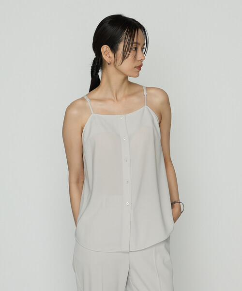 COMME CA（コムサ）の「サラトリツイル シャツ＋キャミソール（シャツ/ブラウス・レディース・グレー/グレイッシュベージュ・9号/11号）」の22枚目の写真