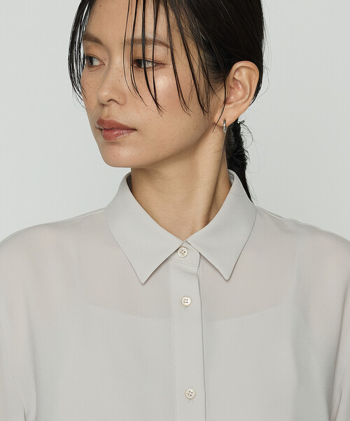 COMME CA（コムサ）の「サラトリツイル シャツ＋キャミソール（シャツ/ブラウス・レディース・グレー/グレイッシュベージュ・9号/11号）」の16枚目の写真