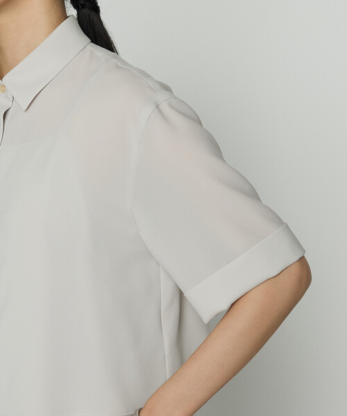 COMME CA（コムサ）の「サラトリツイル シャツ＋キャミソール（シャツ/ブラウス・レディース・グレー/グレイッシュベージュ・9号/11号）」の17枚目の写真