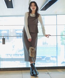 ANY SIS（エニィスィス）の「【洗える】ビスチェワンピース セット（セットアップ）」