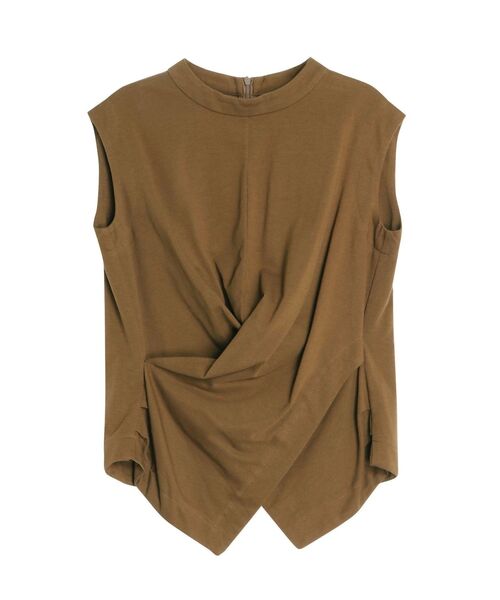 ELENDEEK（エレンディーク）の「ウエストドレープカットソー（Tシャツ/カットソー・レディース・ブラウン/オフホワイト/ブラック・FREE）」の3枚目の写真