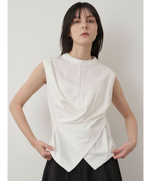 ELENDEEK（エレンディーク）の「ウエストドレープカットソー（Tシャツ/カットソー・レディース・ブラウン/オフホワイト/ブラック・FREE）」の5枚目の写真