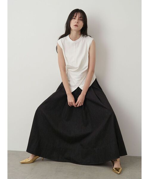 ELENDEEK（エレンディーク）の「ウエストドレープカットソー（Tシャツ/カットソー・レディース・ブラウン/オフホワイト/ブラック・FREE）」の9枚目の写真