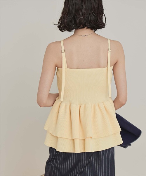 miette(ミエット)の「ペプラムベアニットビスチェ(キャミソール・レディース・チャコール/ライトブルー/イエロー・FREE)」の20枚目の写真