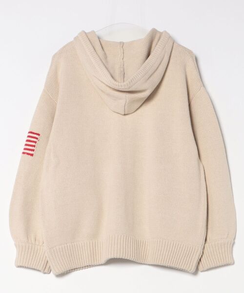 ムラサキスポーツ(ムラサキスポーツ)の「RIKKA FEMME/リッカファム ニット セーター ジップアップパーカー 星条旗 RF25FW18(パーカー・レディース・グレー/アイボリー・FREE)」の15枚目の写真