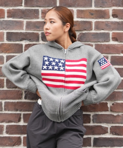 RIKKA FEMME/リッカファム ニット セーター ジップアップパーカー