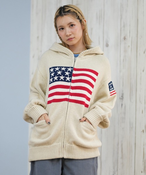 RIKKA FEMME/リッカファム ニット セーター ジップアップパーカー